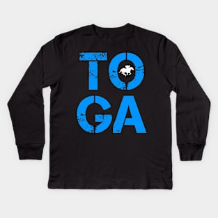 Toga Saratoga Springs Upstate New York Kids Long Sleeve T-Shirt